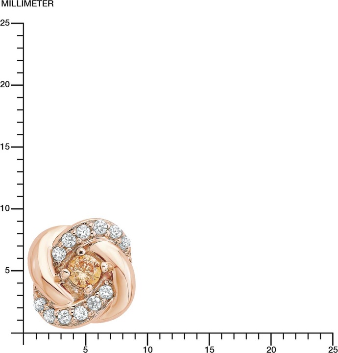 Actual product image Amor Earrings with button (Silver)