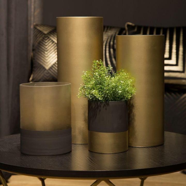 Productafbeelding Eurofirany BEPERKTE COLLECTIE VICTORIA7 Vaas, ∅ 15 X 40 cm, kleur: zwart, goud