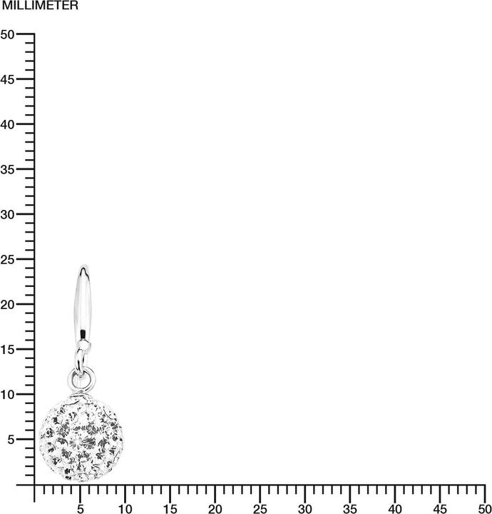 Actual product image Amor earring (Crystal, Silver)