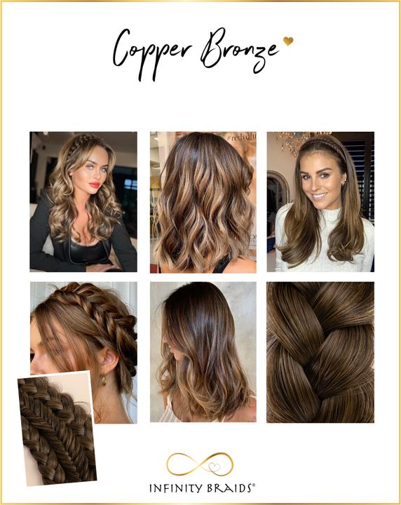 Actual product image Infinity Braids Messy Braid Viènne Copper Bronze (Copper bronze)