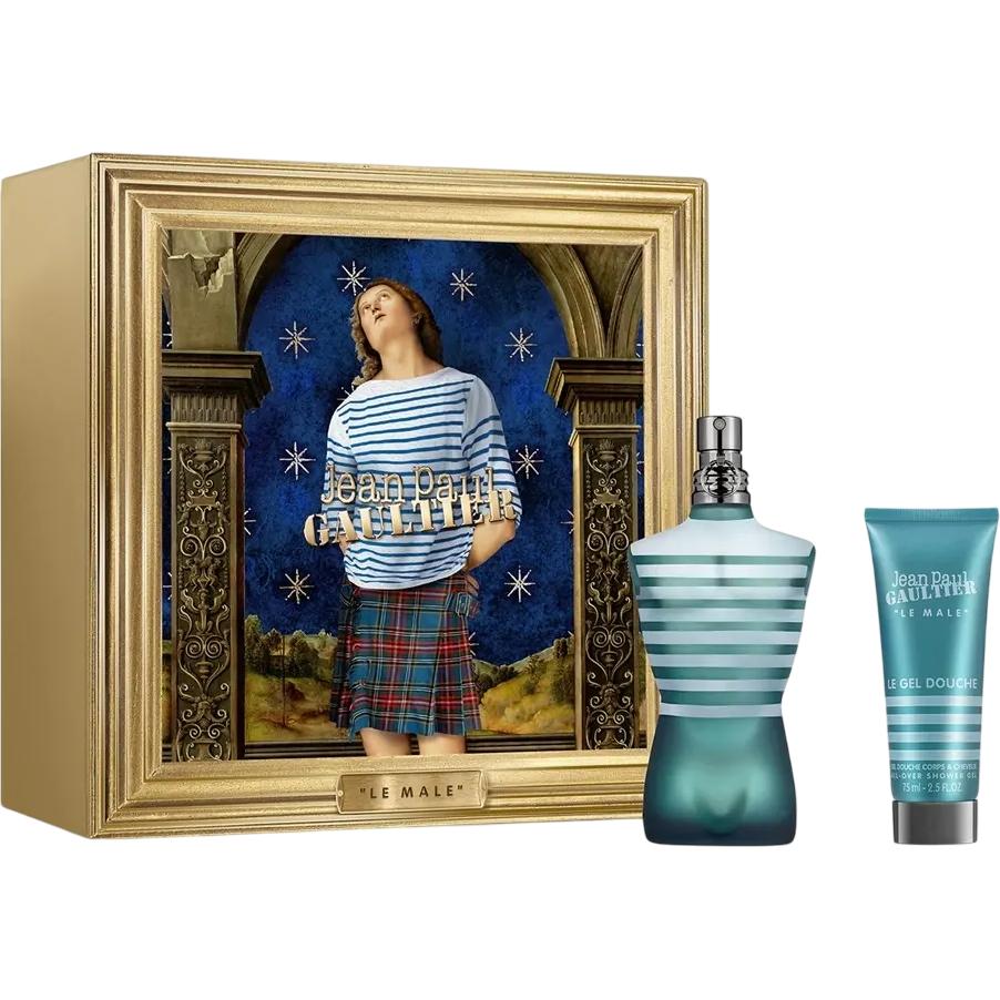 Gaultier Dorata/Blu/Lavanda Set Regalo Bellezza, Set Regalo Le Male Eau De Toilette (Set Di Profumi)
