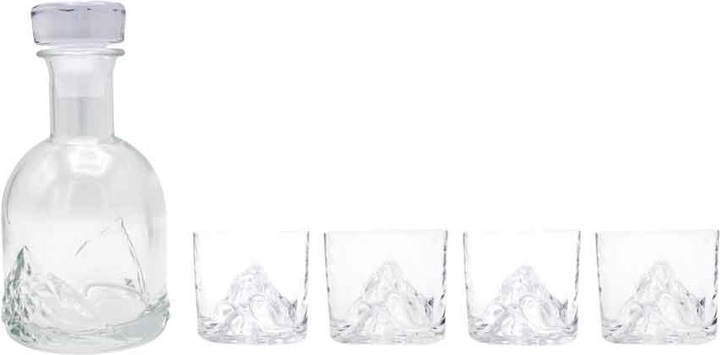 Actual product image Lite-On The Peaks whiskey glasses with decanter, 5-piece set (Whisky glass)