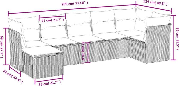 Produktbild vidaXL Garten Sofagarnitur