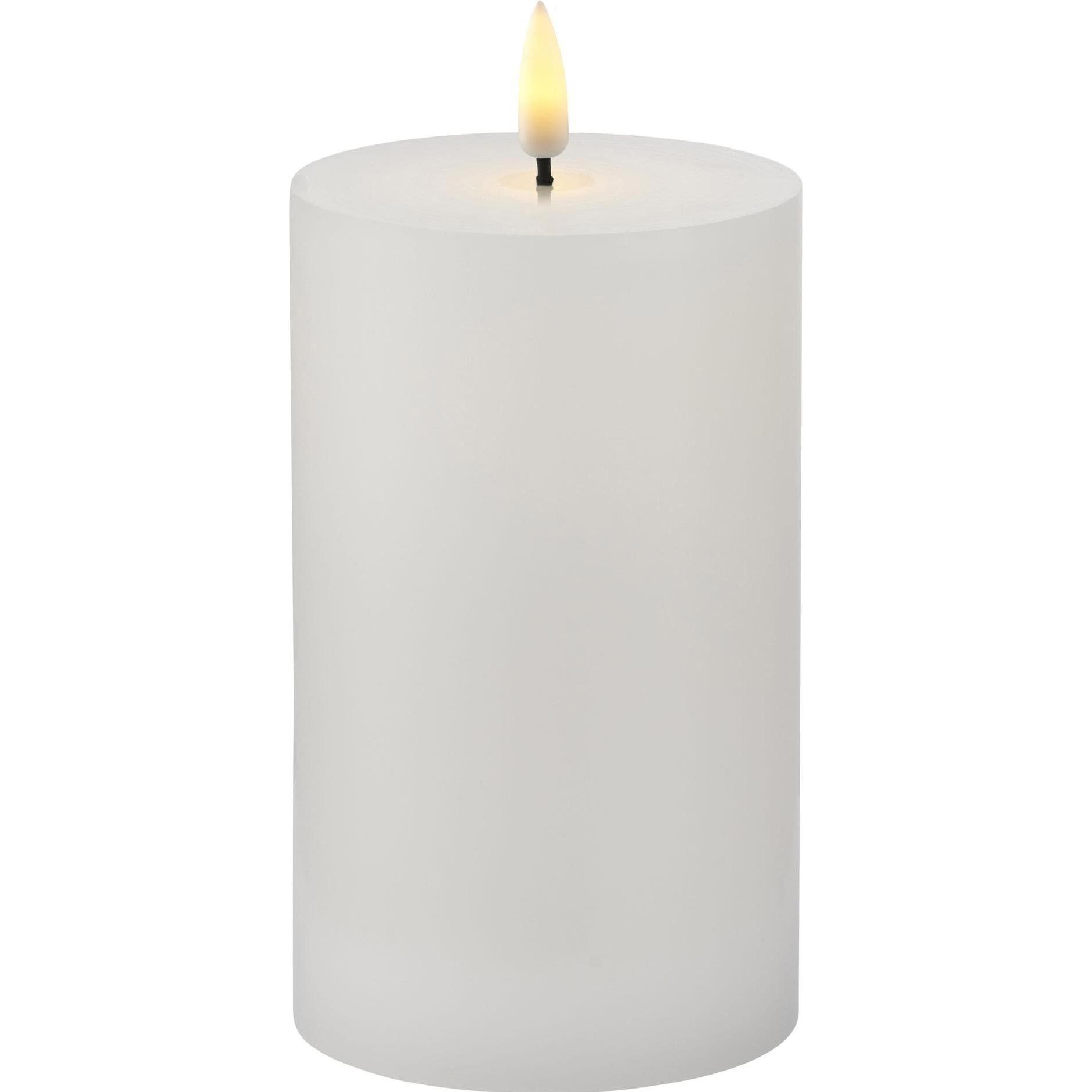 Sirius, LED Kerzen, LED-Kerze Sille Exclusive 7.5 cm x 12.5 cm, Weiss (1 x)