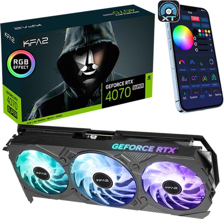 Produktbild KFA2 GeForce RTX 4070 Super EX GAMER 1-Click OC (12 GB)