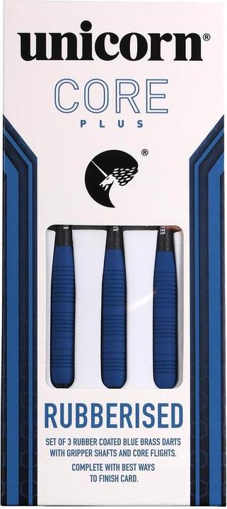 Actual product image Unicorn Core Plus Rubberised Blue Steel Darts (25 g)