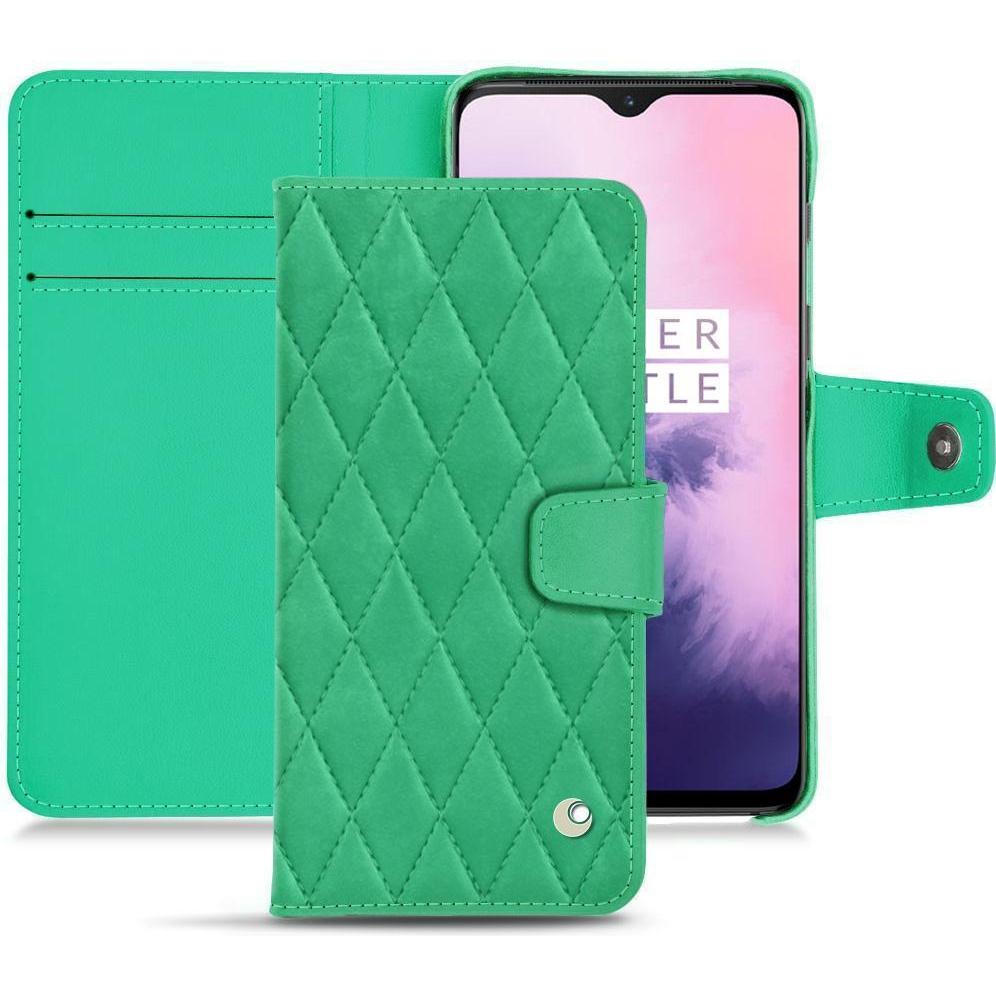 Noreve Lederschutzhülle Wallet (OnePlus 7), Smartphone Hülle, Grün