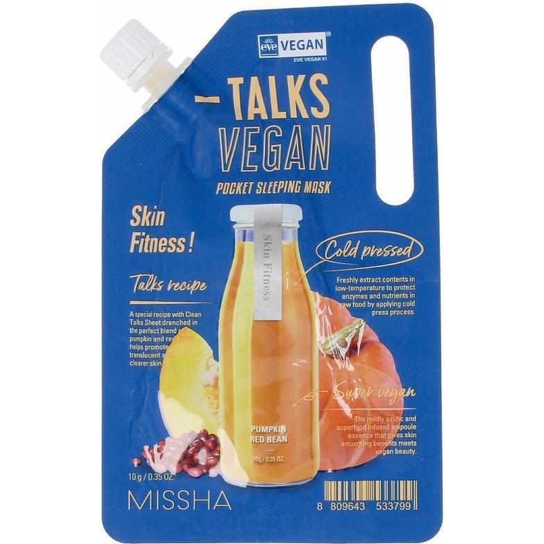 Missha, Gesichtsmaske, Talks Vegan Squeeze Pocket Sleeping Mask Skin Fitness 10Ml (10 ml)