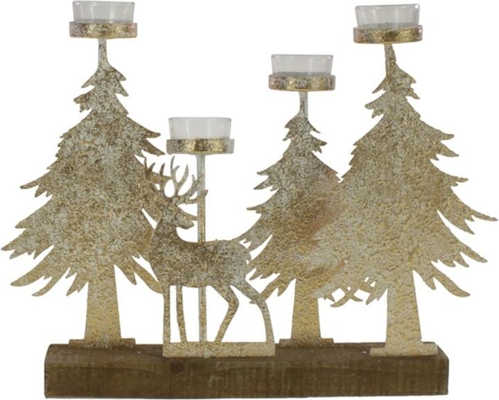 Werner Voss GmbH Teelichthalter Hirsch im Wald 36x 7x 29 cm