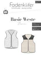 Produktbild Fadenkäfer Papierschnittmuster Basic-Weste Damen