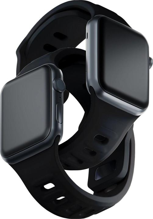 Produktbild 3MK Silicone Watch Strap czarny/black dla Apple Watch 42/44/45/49mm (Silikon, Edelstahl)