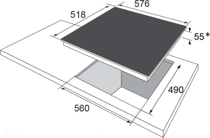 Actual product image Amica EB autarkic hob