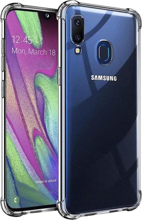 Techsuit - Shockproof Clear Silicone - Samsung Galaxy A40 - Clear (Samsung Galaxy A40)