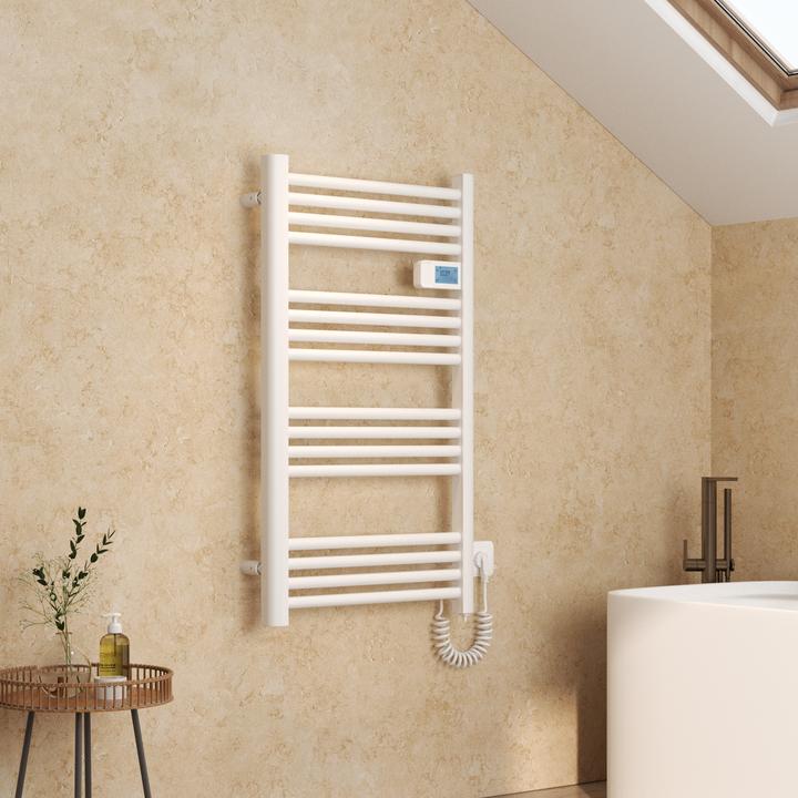 Produktbild Emke Badheizkörper Handtuchhalter Einstellbare Temperaturregelung 96x54cm Weiss 500W (500 W)