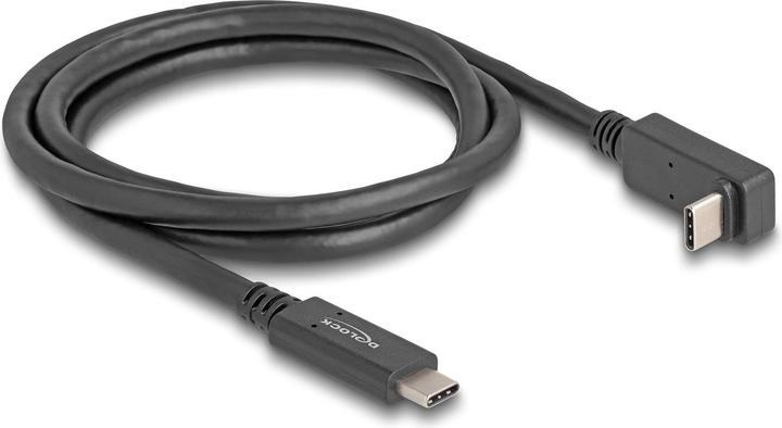 Image du produit Delock Câble USB 10 Gbps USB Type-C™ mâle vers Type-C™ mâle coudé haut / bas 1 m 4K PD 60 W avec E (1 m, USB 3.2 Gen 2, 60 W)