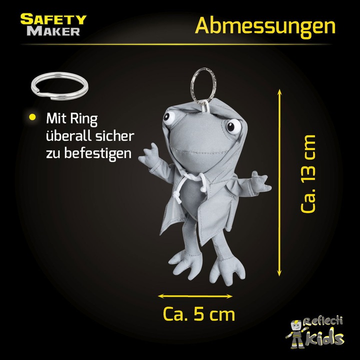 Produktbild SafetyMaker Soft Anhänger Froggy reflektierend