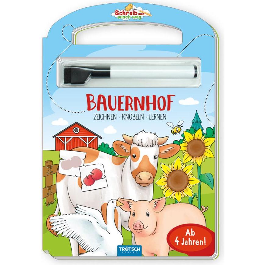 Schreib und wisch weg Bauernhof, Kinderbücher von Trötsch Verlag