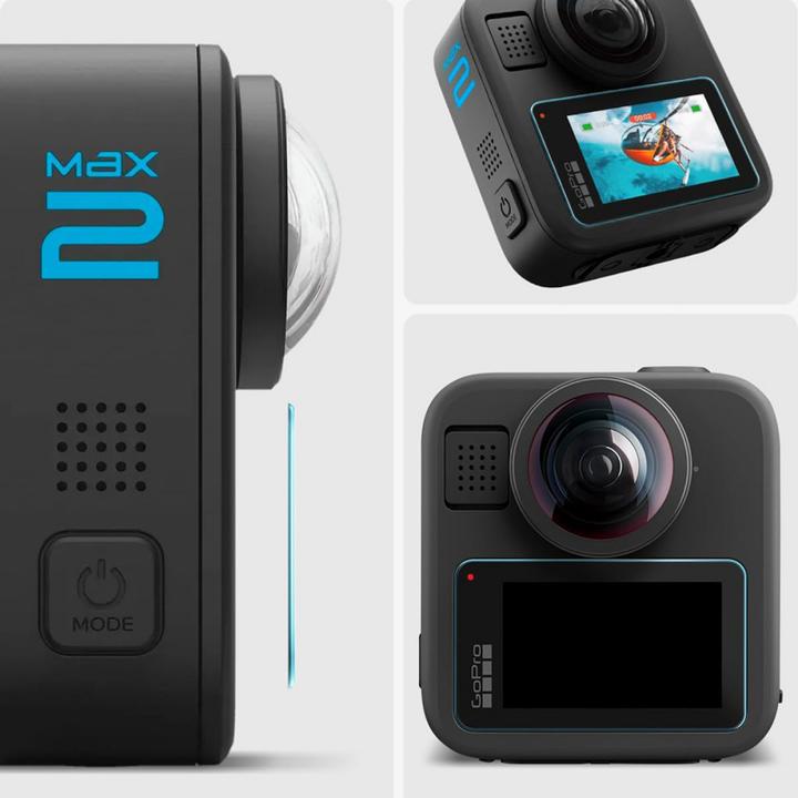 Produktbild Spigen - (2 pack) Glas.tR Slim, Back Screen (AGL11230) - GoPro MAX 2 - Clear