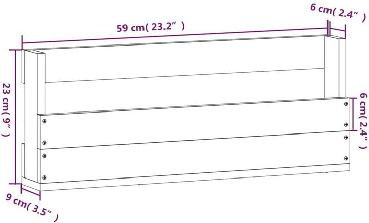 Image du produit vidaXL Evander (59 x 9 x 23 cm)