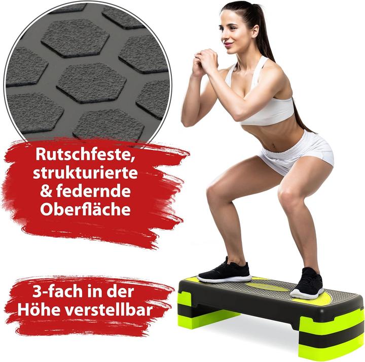 Actual product image Maxxiva Höhenverstellbares Aerobic-Fitness-Steppbrett (80 x 30.5 cm)