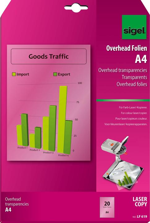 Produktbild Sigel Farbl.-Kop.Folie 125my (A4, 125 g/m²)