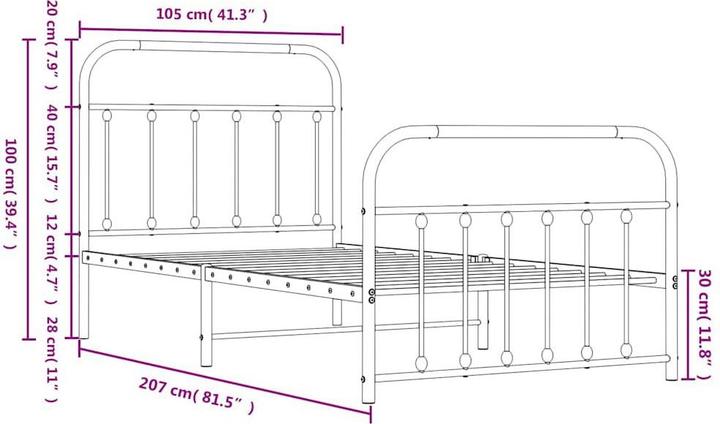 Image du produit vidaXL Bettgestell (100 x 200 cm)