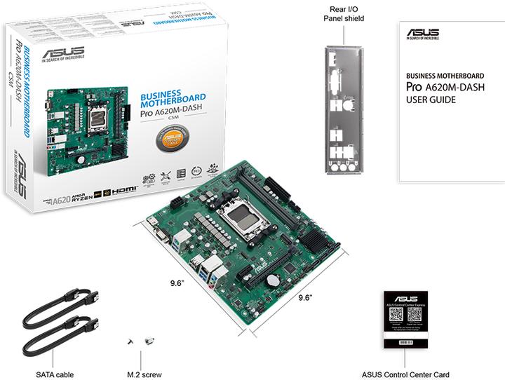 Produktbild ASUS PRO A620M-DASH-CSM (AM5, AMD A620, mATX)