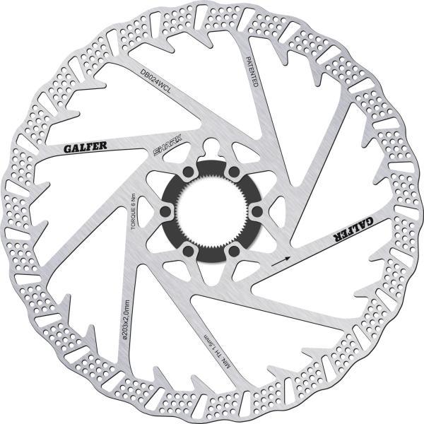 Actual product image Galfer Bike GALFER Disc Shark Ø 203mm x 2.0mm, Center Lock System (203 mm)