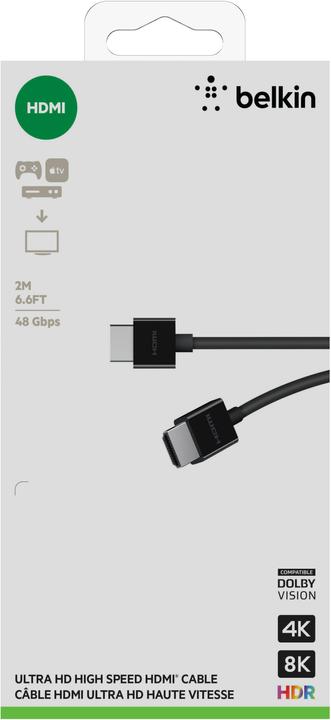 Produktbild Belkin HDMI – HDMI (2 m, HDMI, 2.1)