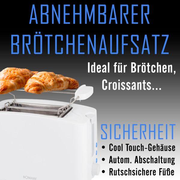 Actual product image Bomann TA 6065 CB Toaster white