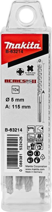 Produktbild Makita NEMESIS2 SDS+ Bohrer 5x115 10Stk (5 Millimeter)