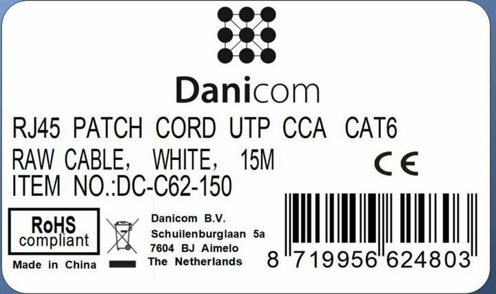 Produktbild Dsit CAT 6 Netzwerkkabel U/UTP (U/UTP, CAT6, 15 m)