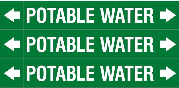 Image du produit Brady ASME - Marqueurs de tubes - Eau potable