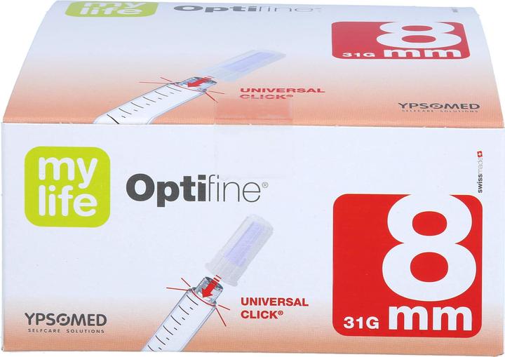 Actual product image Mylife Optifine 8 pen needles 0.25x8mm, 100 pcs KAN