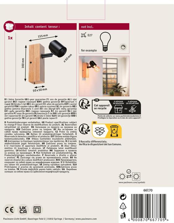 Image du produit Paulmann Luminaires (E27)