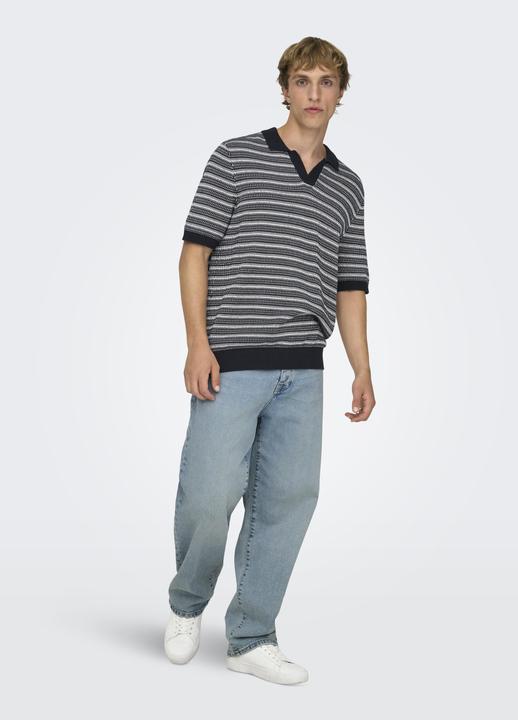 Produktbild Only & Sons Onstilo Life Reg Ss Split Neck Knit Noos (M)