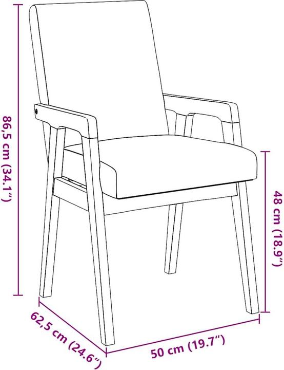 Produktbild vidaXL Esszimmerstuhl