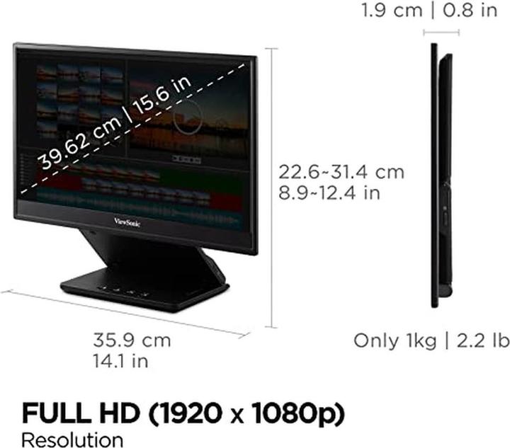 Image du produit Viewsonic ColorPro VP16 (1920 x 1080 pixels, 15.60")