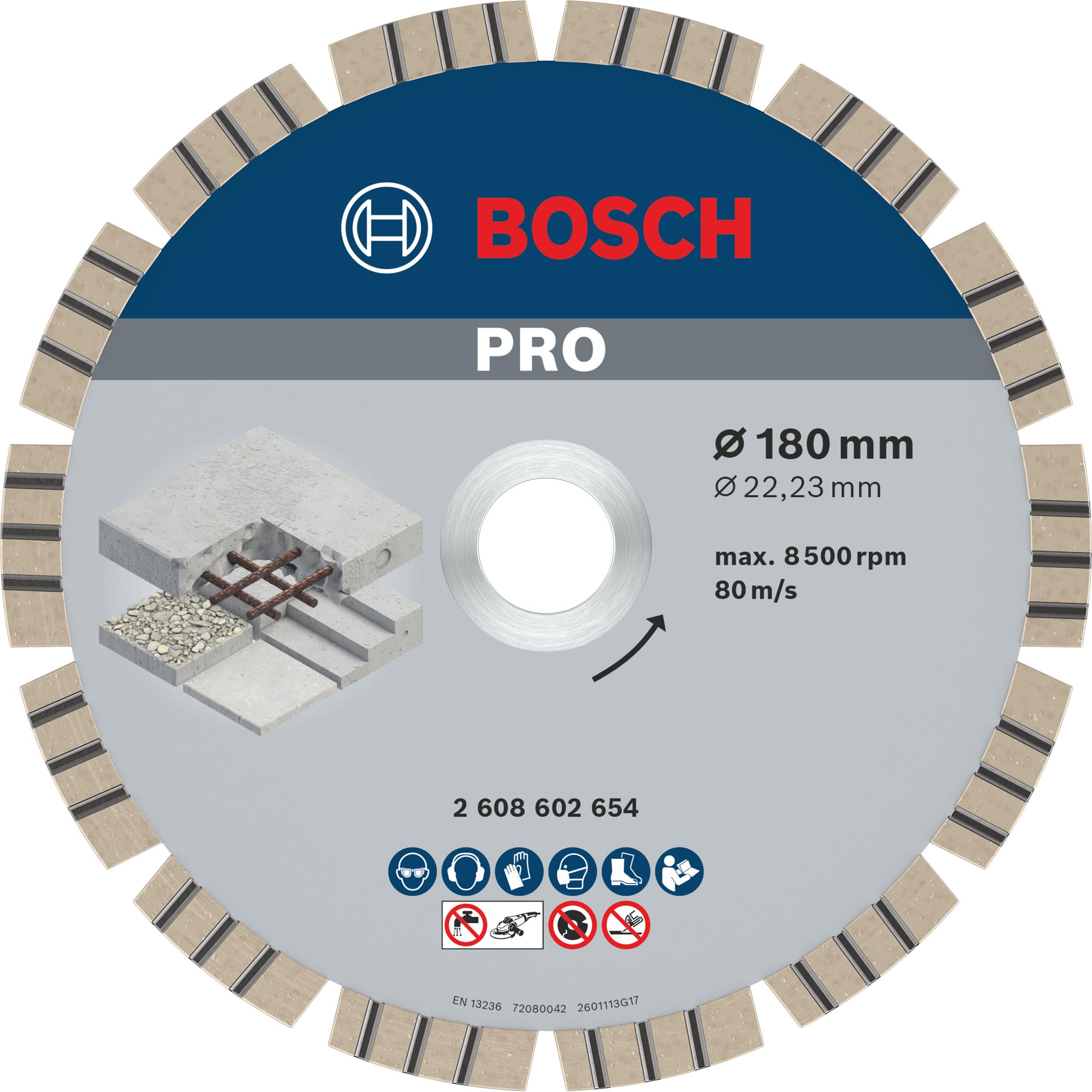 Thumbnail - Bosch Professional Zubehör, Sägeblatt, PRO Concrete Diamanttrennscheibe, 180 x 22,23 mm