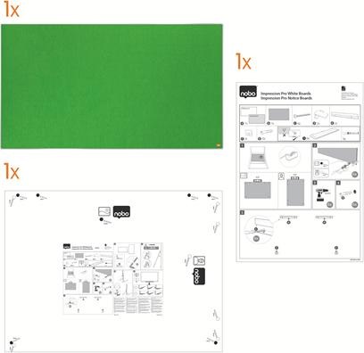 Actual product image Nobo Felt board Impression Pro 1915424 green, 40x71cm (Bulletin board, 40 x 71 cm)
