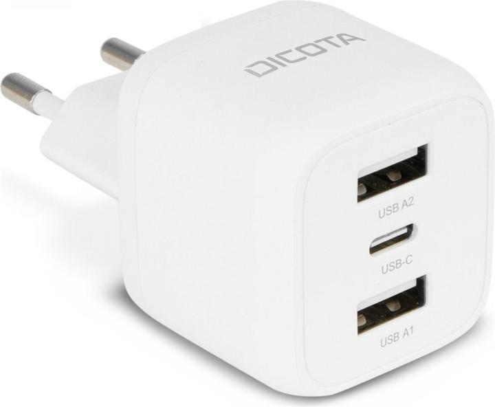 Image du produit Dicota Chargeur mural GaN à 3 ports (32W) UE noir (32 W)