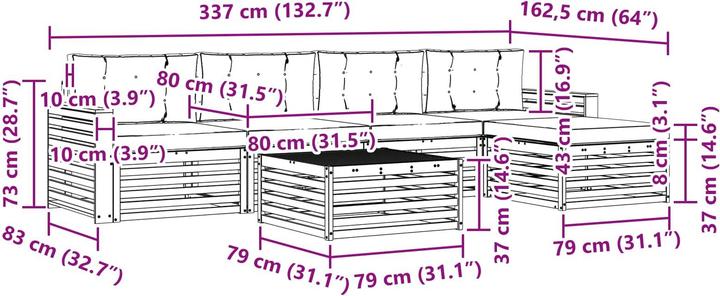 Produktbild vidaXL Outdoor-Sofa