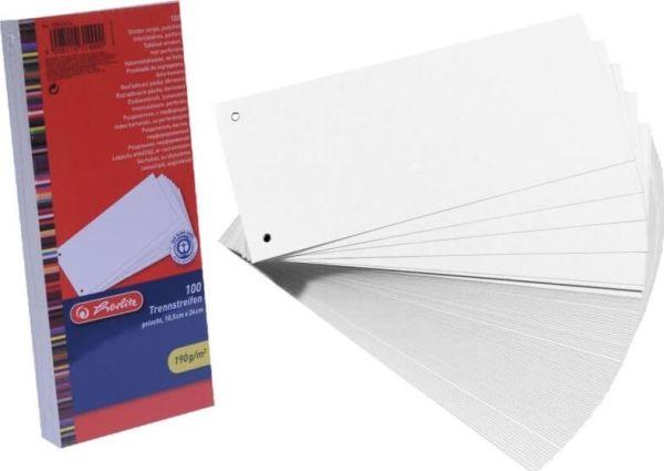 Immagine prodotto Herlitz Divisori 10,5 x 24 cm, 100 pezzi - bianco