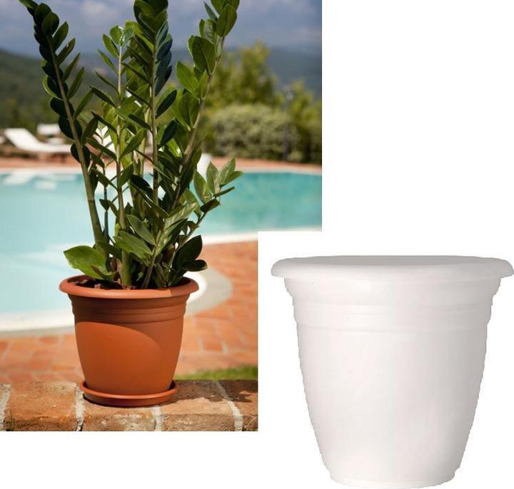 Produktbild Domoletti Plastic pot, TE000050-110, Ø 50 cm, white (50 x 41 cm)