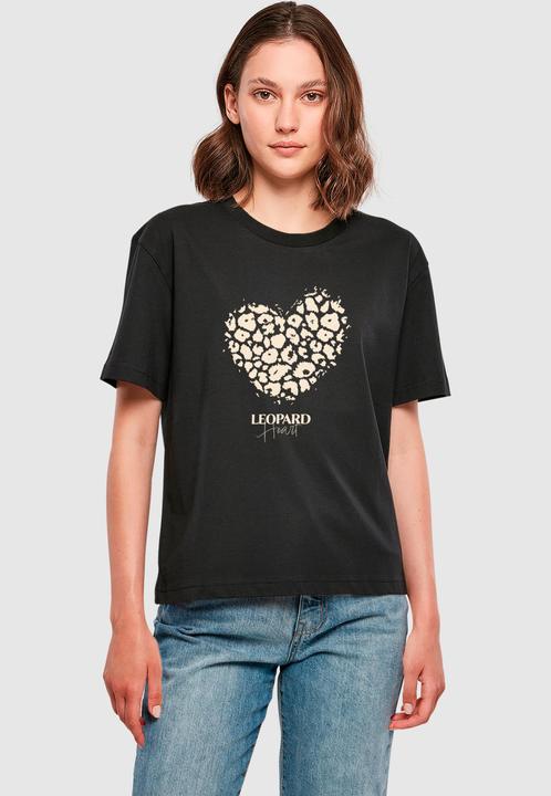 Actual product image Merchcode Ladies Leopard Heart Everyday Tee - 193473 (M)