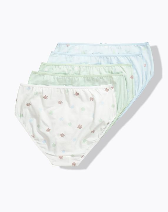 Image du produit Ulla Popken Culottes midi, lot de 5, fleurs/unies (46, 48)