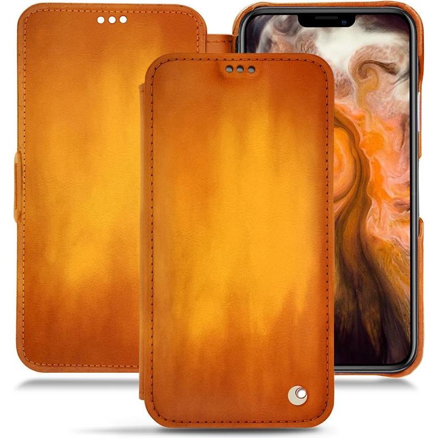 Thumbnail - Noreve Lederschutzhülle horizontal (Apple iPhone 11 Pro Max), Smartphone Hülle, Orange