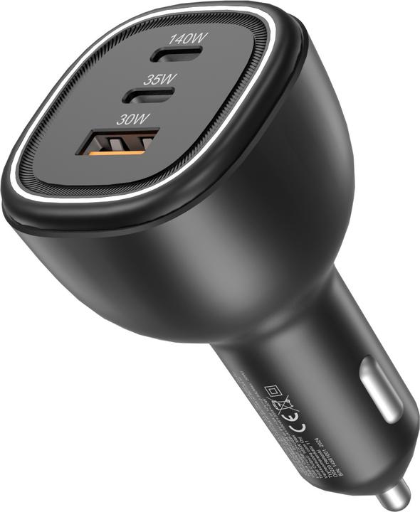 FoneKit 165W Car Charger, 2 x USB-C + USB-A