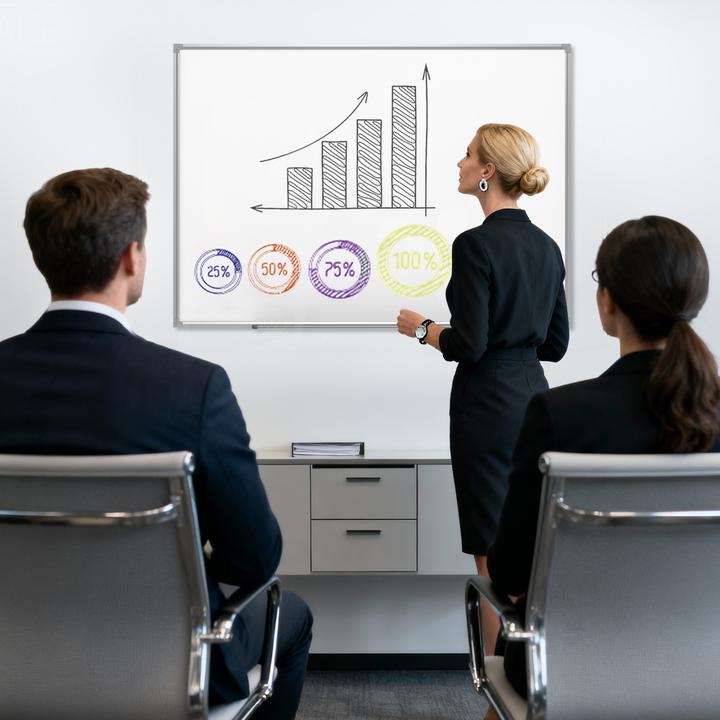 Produktbild Wiltec Magnetisches Whiteboard (90 x 60 cm)