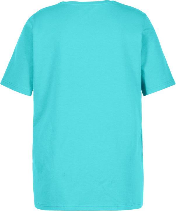 Image du produit Ulla Popken T-shirt en coton bio. Col rond et manches courtes. Coupe évasée (62)